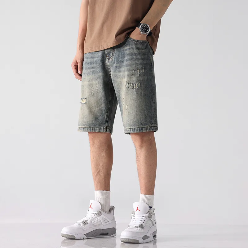 SANTASTIC Denim Shorts Men's Yellow Mud-3