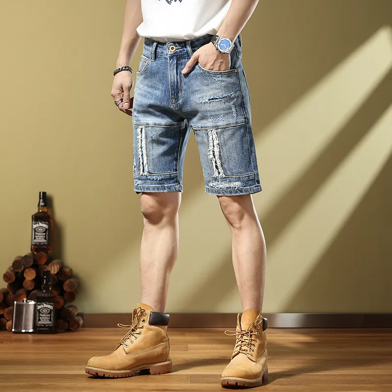 SANTASTIC Denim Shorts Men's Blue-3