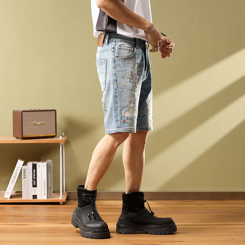 SANTASTIC Denim Shorts Men's Blue-2