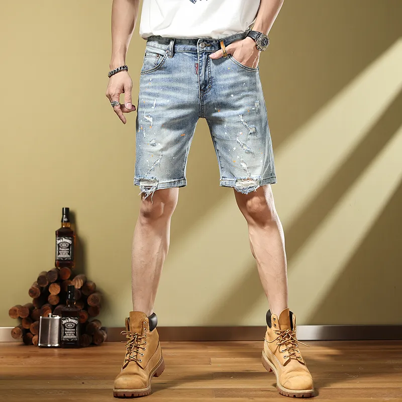 SANTASTIC Denim Shorts Men's Blue-2
