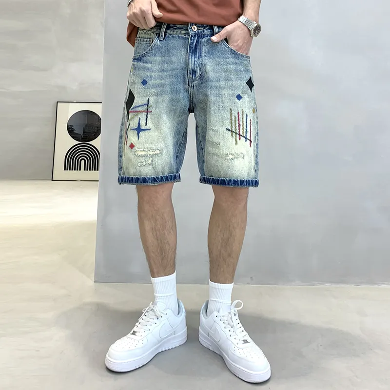 SANTASTIC Denim Shorts Men's Nostalgic Blue-5