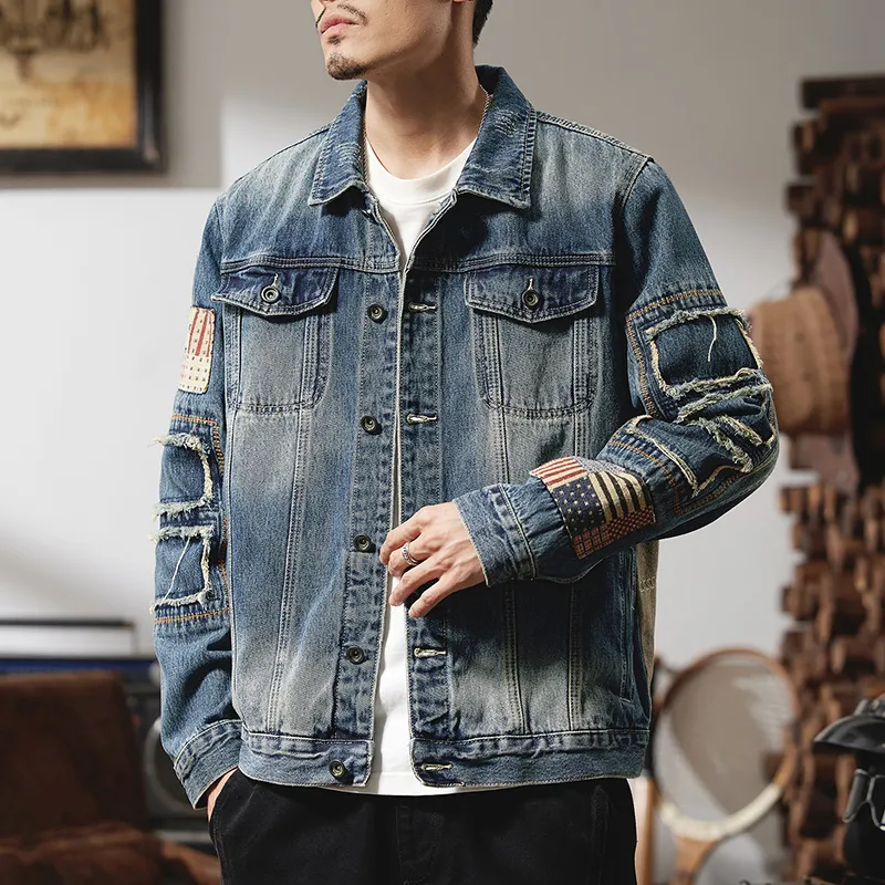 SANTASTIC Denim Jacket Men's Blue-7