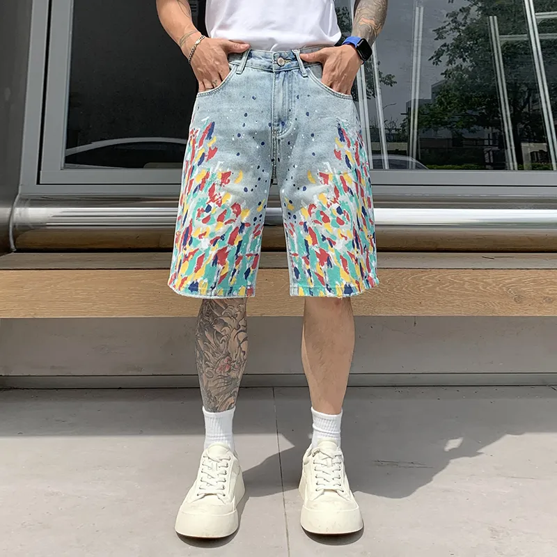 SANTASTIC Denim Shorts Men Blue-2