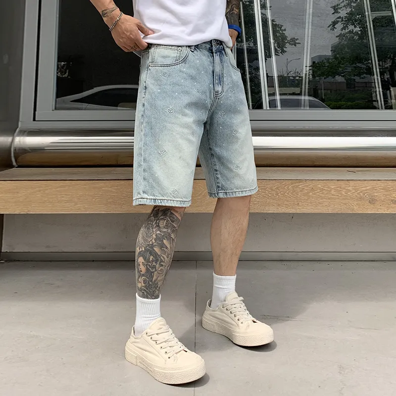SANTASTIC Denim Shorts Men Blue-5