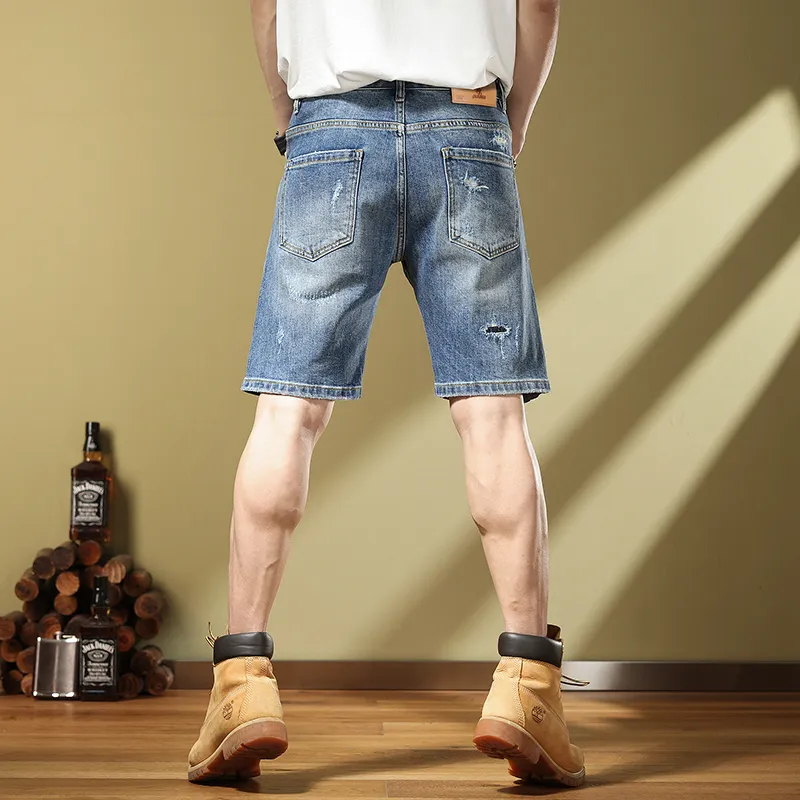SANTASTIC Denim Shorts Men's Blue-6