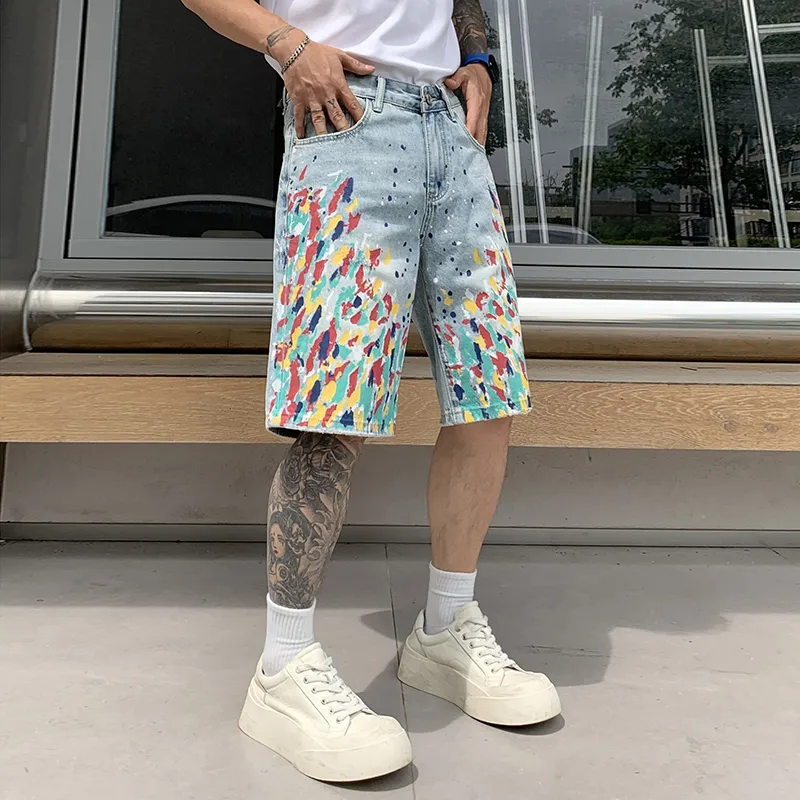 SANTASTIC Denim Shorts Men Blue-5
