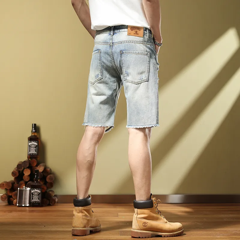 SANTASTIC Denim Shorts Men's Blue-5