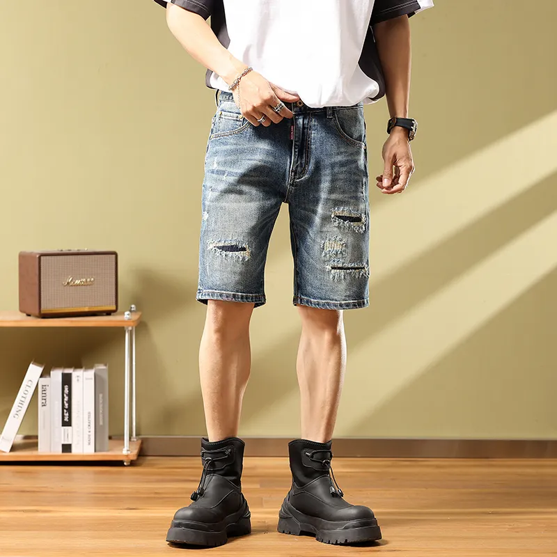 SANTASTIC Denim Shorts Men's Blue-2