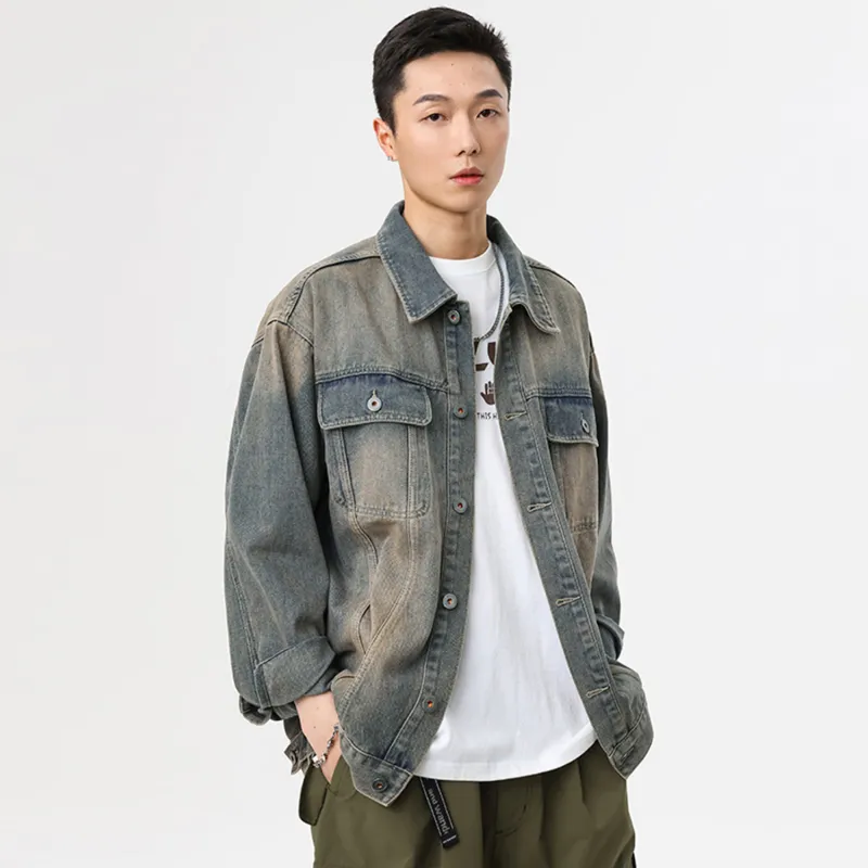 SANTASTIC Denim Jacket Men's Wheat Yellow-6