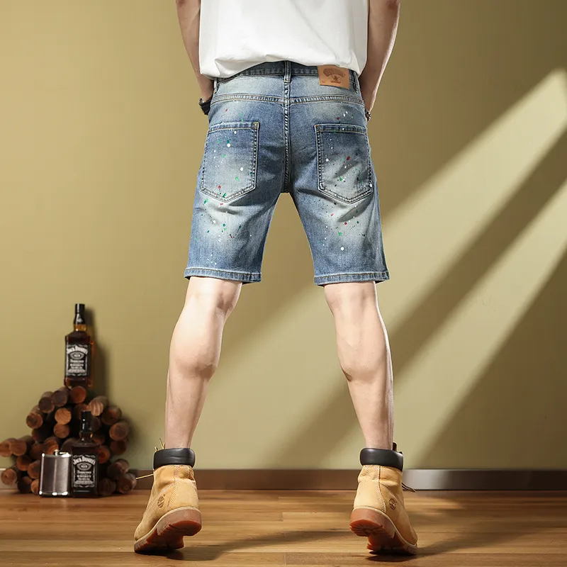 SANTASTIC Denim Shorts Men's Blue-6