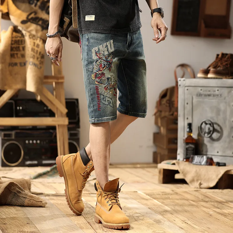 SANTASTIC Denim Shorts Men's Nostalgic Blue-5