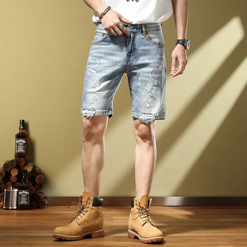 SANTASTIC Denim Shorts Men's Blue-3
