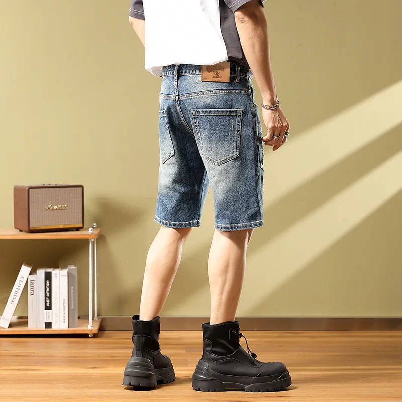 SANTASTIC Denim Shorts Men's Blue-8