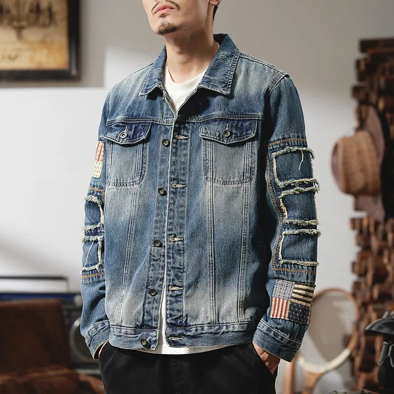 SANTASTIC Denim Jacket Men's Blue-8