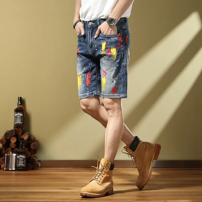 SANTASTIC Denim Shorts Men's Blue-5