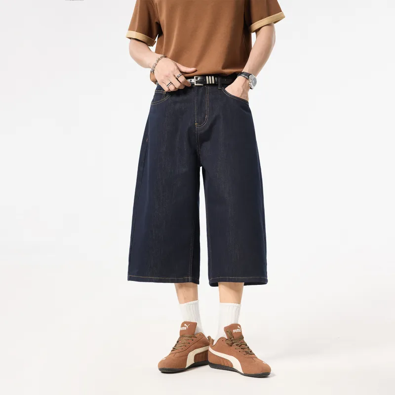 SANTASTIC Denim Shorts Men Special Dark Blue-2
