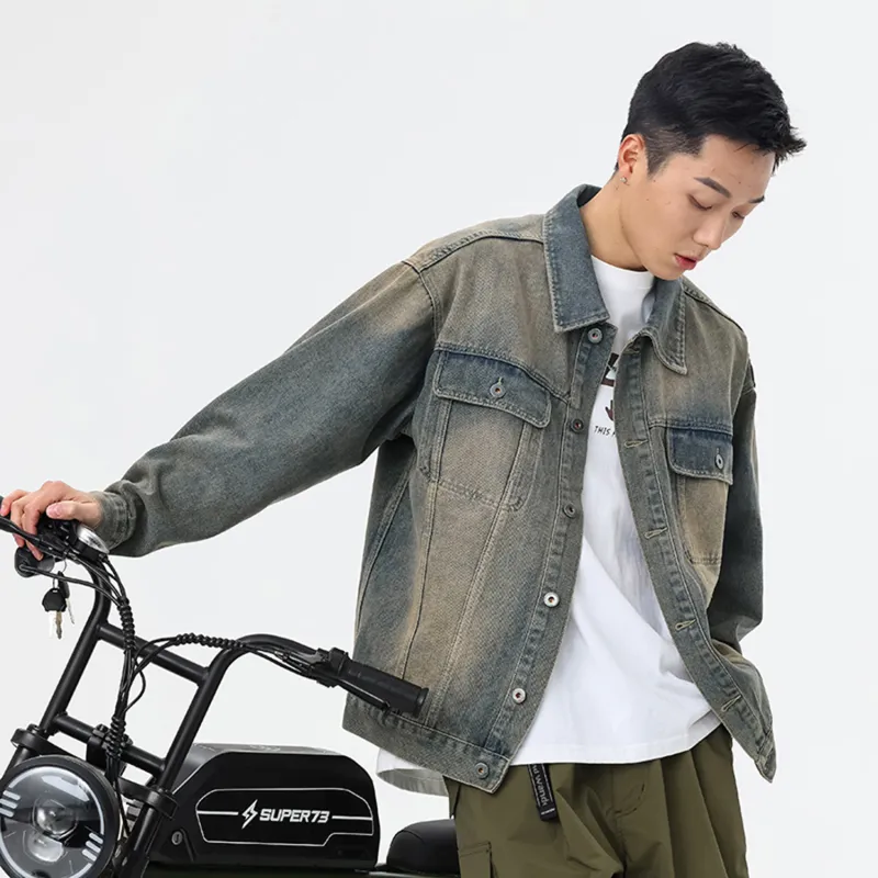 SANTASTIC Denim Jacket Men's Wheat Yellow-7