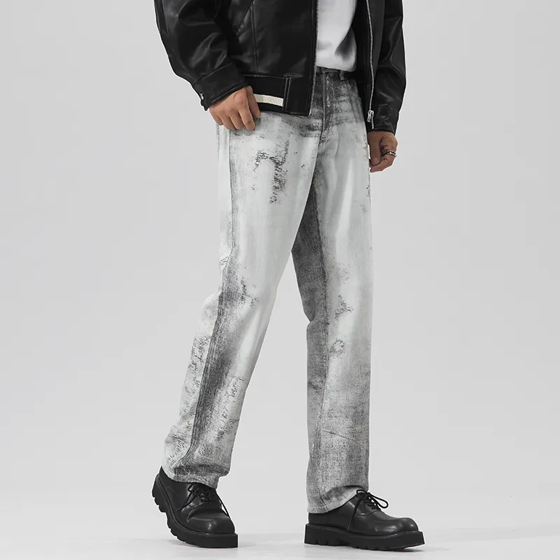 SANTASTIC Jeans Men's Gray White-3