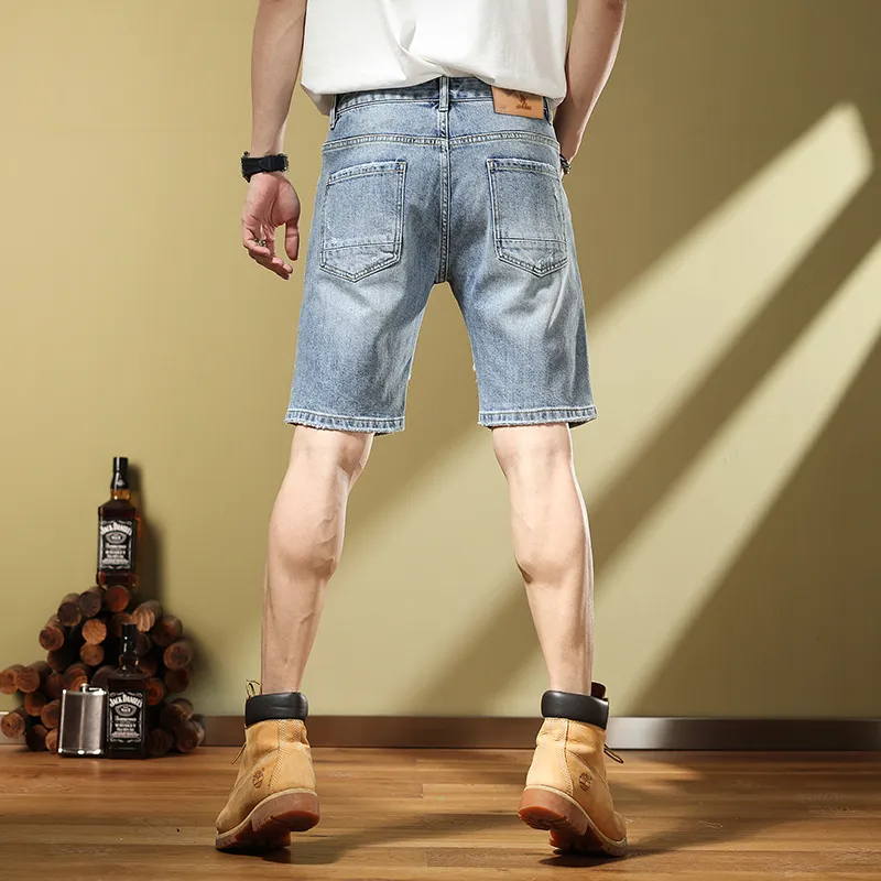 SANTASTIC Denim Shorts Men's Blue-4