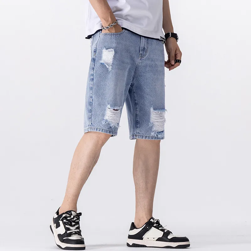 SANTASTIC Denim Shorts Men Light Blue-3