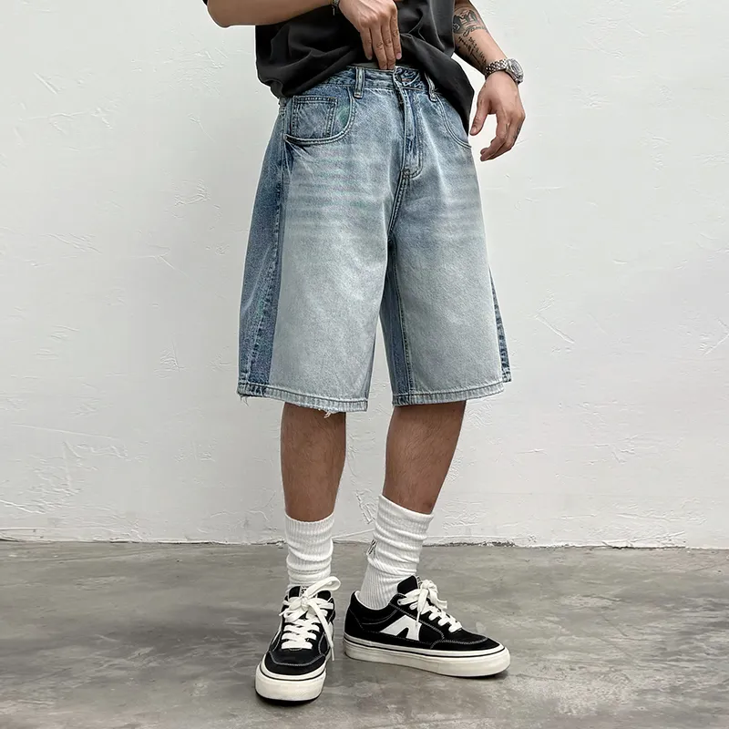 SANTASTIC Denim Shorts Unisex Blue-2