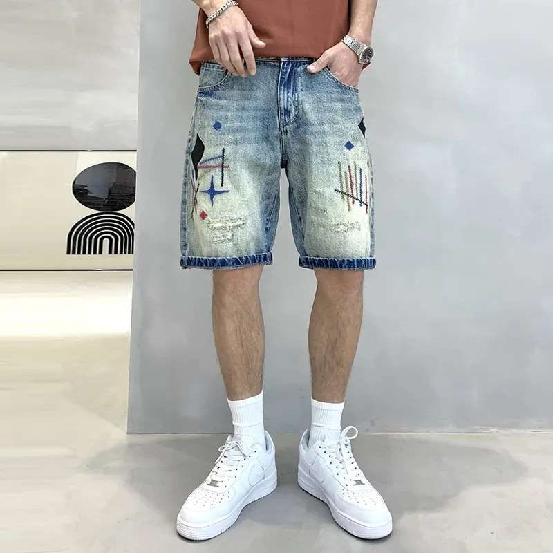 SANTASTIC Denim Shorts Men's Nostalgic Blue-4