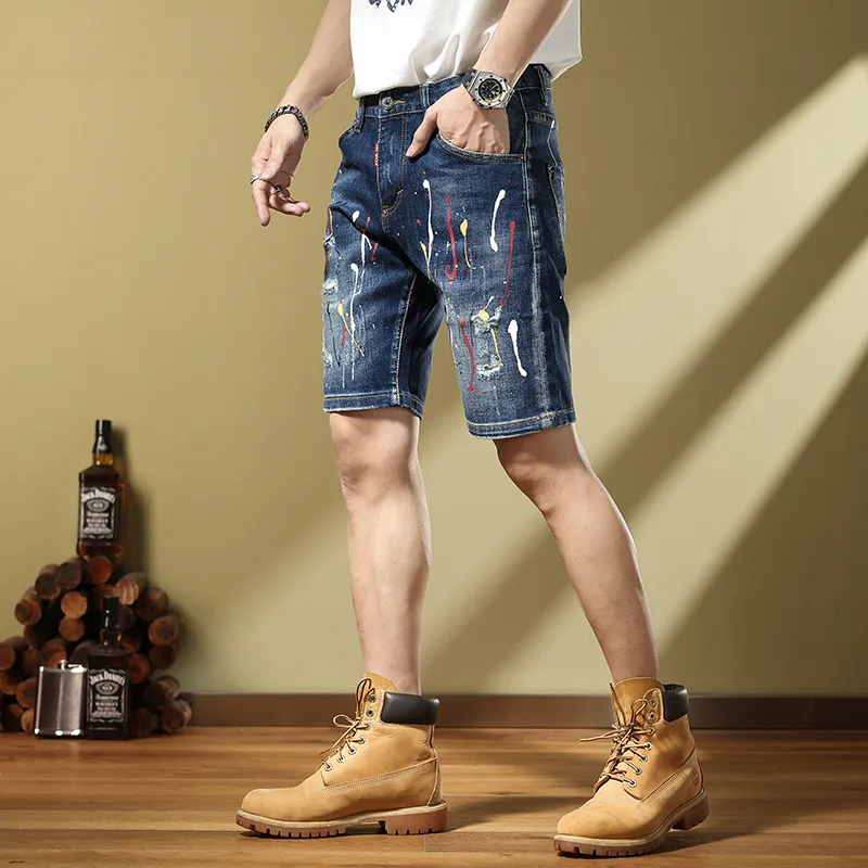 SANTASTIC Denim Shorts Men's Blue-3