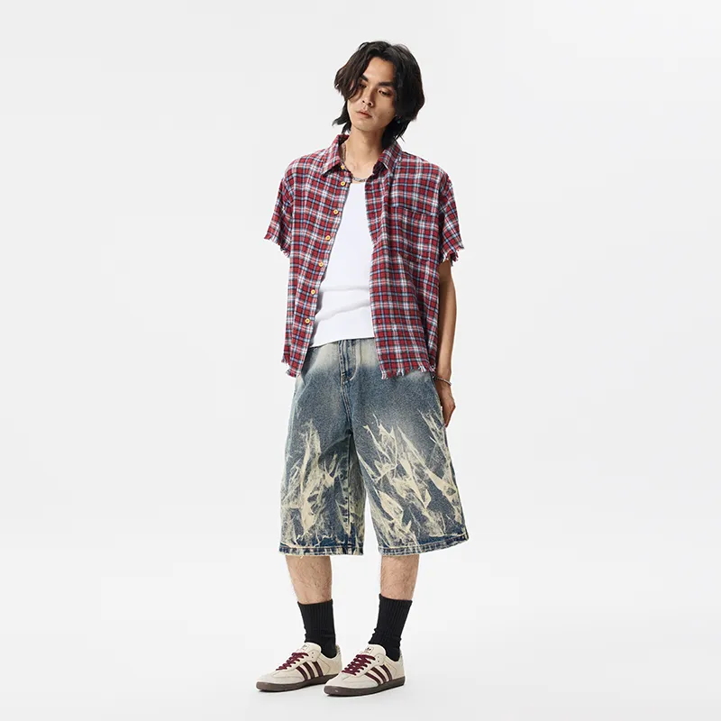 SANTASTIC Denim Shorts Men Blue-5