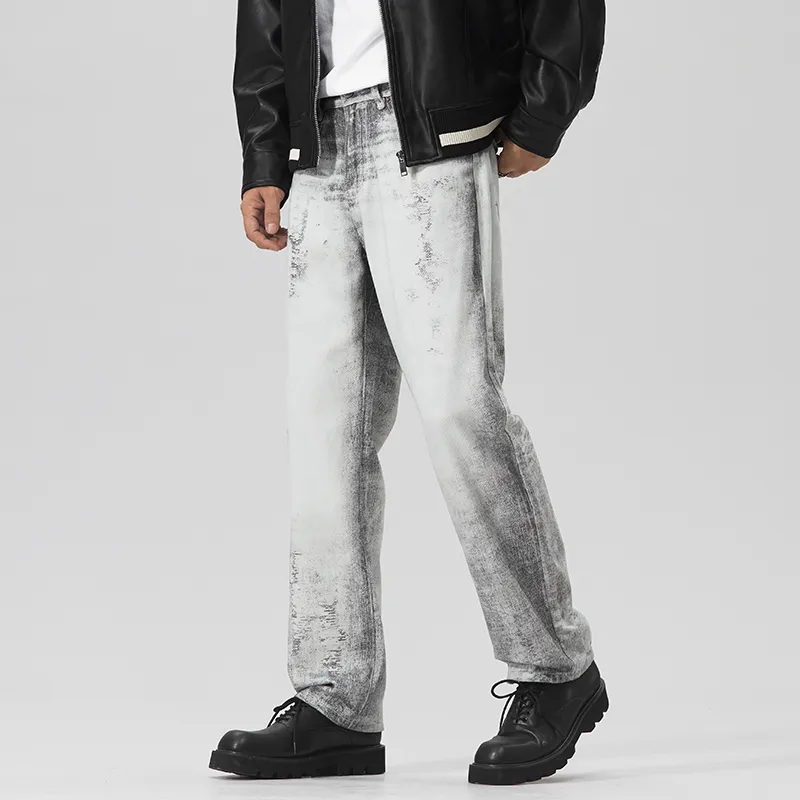 SANTASTIC Jeans Men's Gray White-4