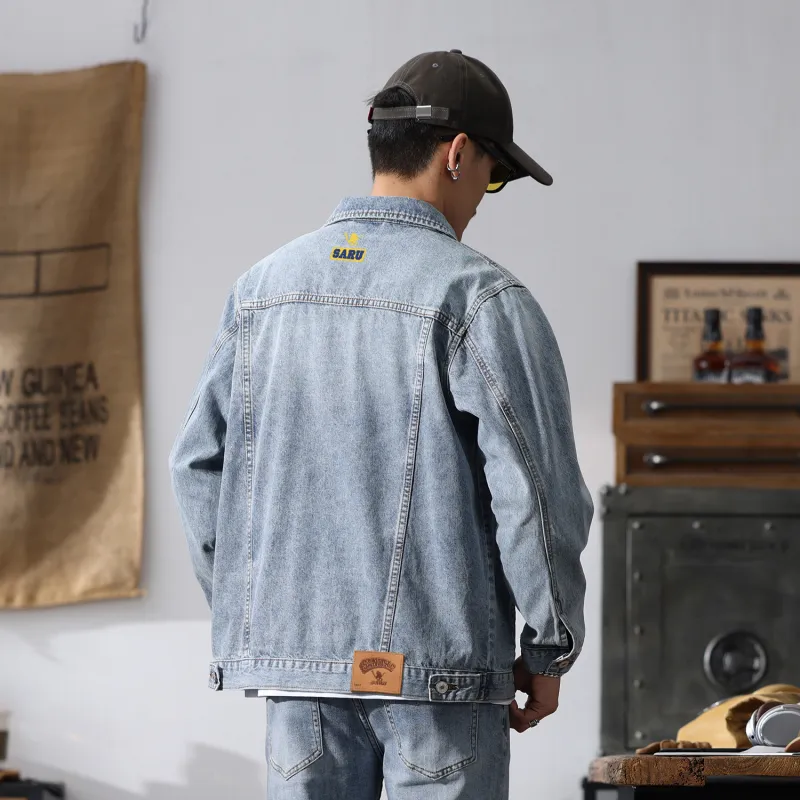 SANTASTIC Denim Jacket Men's Light Blue-7