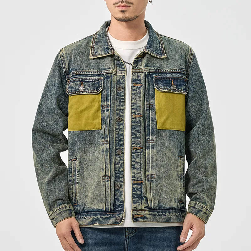 SANTASTIC Denim Jacket Men's Snowflake Blue-2