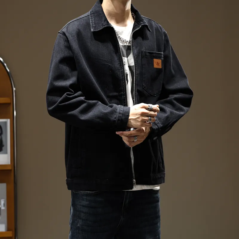 SANTASTIC Denim Jacket Men's Black-4