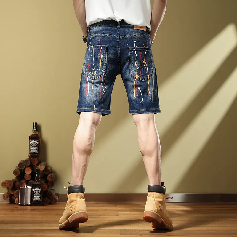 SANTASTIC Denim Shorts Men's Blue-5