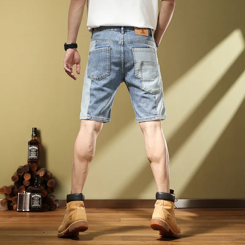 SANTASTIC Denim Shorts Men Blue-4
