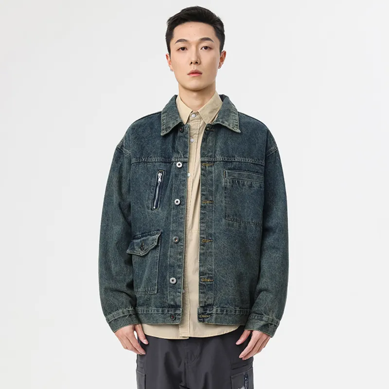 SANTASTIC Denim Jacket Men's Vintage Blue-2
