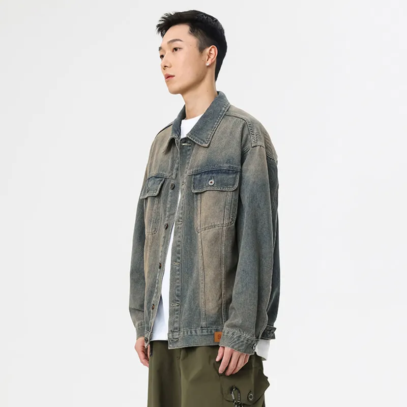 SANTASTIC Denim Jacket Men's Wheat Yellow-4