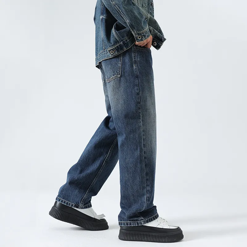 SANTASTIC Jeans Men Blue Fleece Lined-5