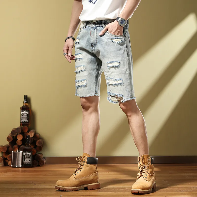 SANTASTIC Denim Shorts Men's Blue-3