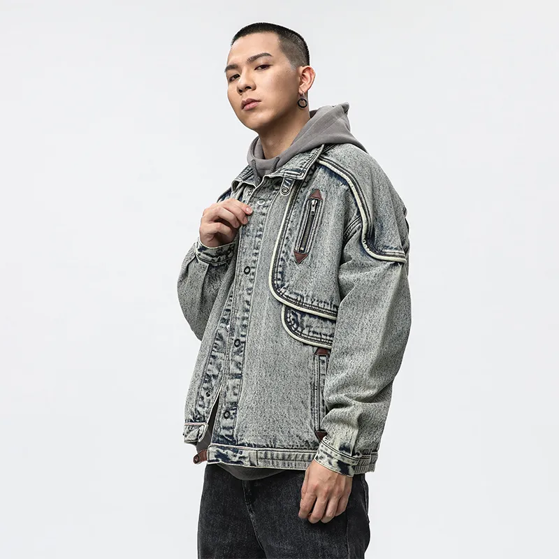 SANTASTIC Denim Jacket Men's Vintage Blue-5