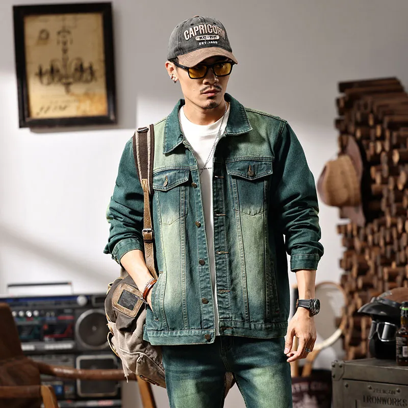 SANTASTIC Denim Jacket Men's Sapphire Green-4