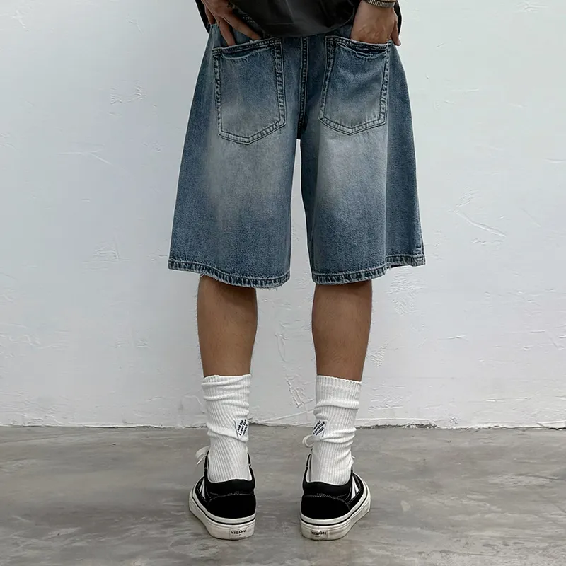 SANTASTIC Denim Shorts Unisex Blue-7
