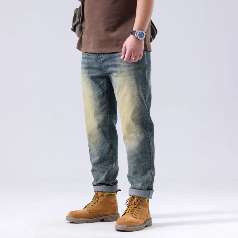 SANTASTIC Jeans Men's Oil Wax Yellow-3