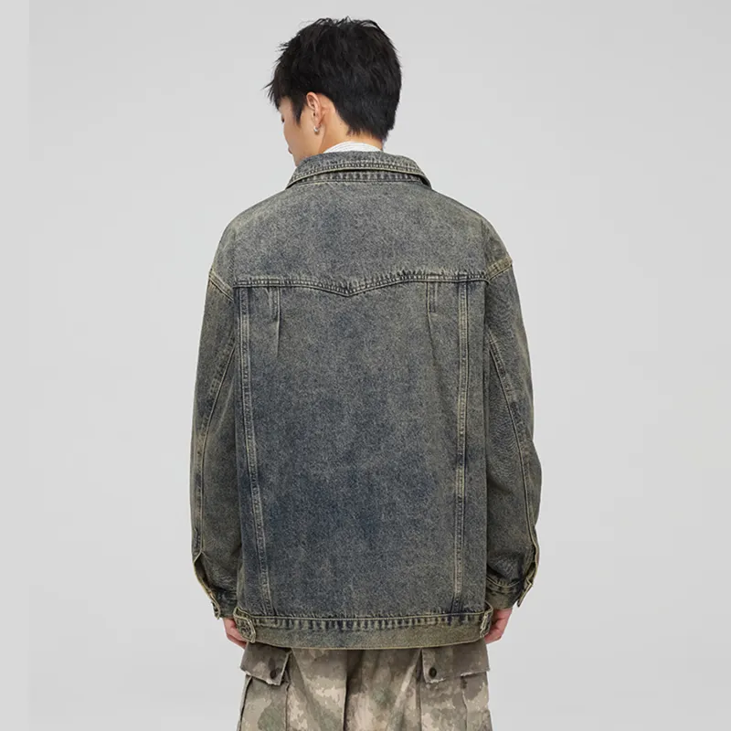 SANTASTIC Denim Jacket Men's Yellow Mud-6