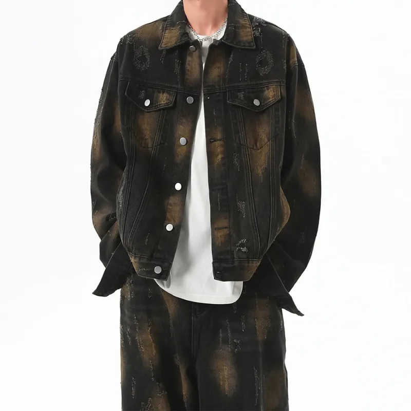 SANTASTIC Denim Jacket Men's Black-3