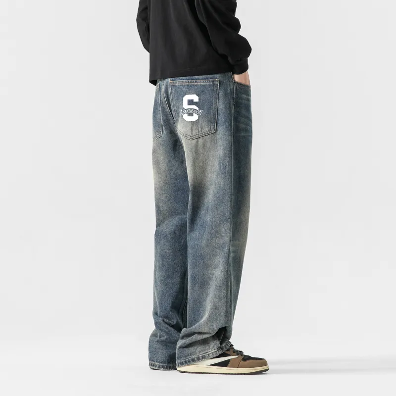 SANTASTIC Jeans Men's Gradient Blue-green-5