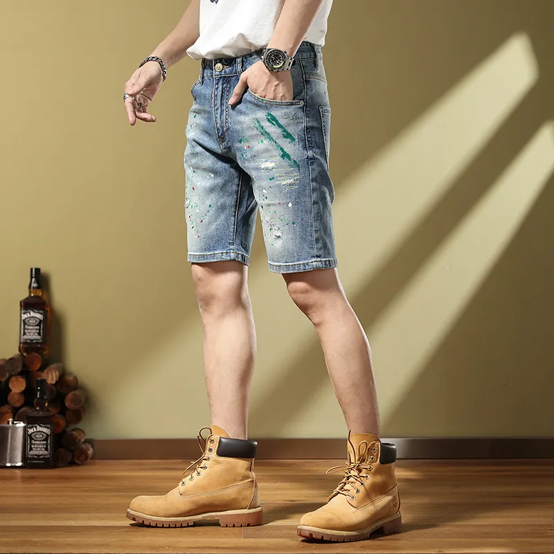 SANTASTIC Denim Shorts Men's Blue-5