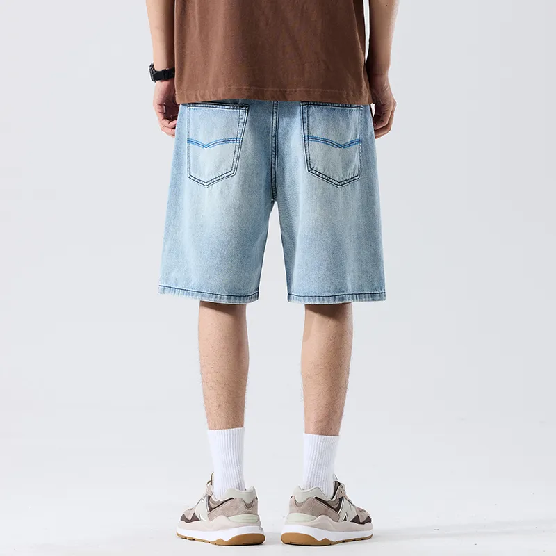 SANTASTIC Denim Shorts Men Blue-6