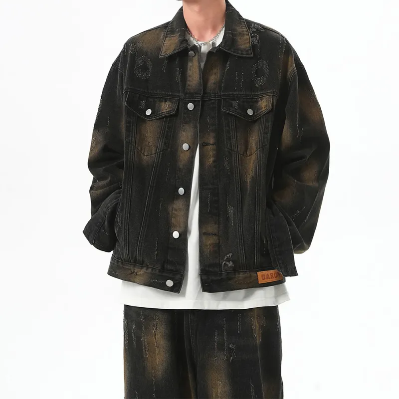 SANTASTIC Denim Jacket Men's Black-4