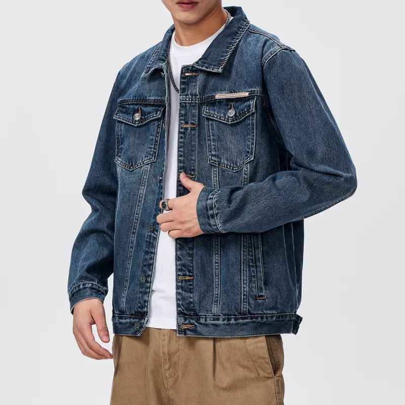SANTASTIC Denim Jacket Men's Gray Blue-4