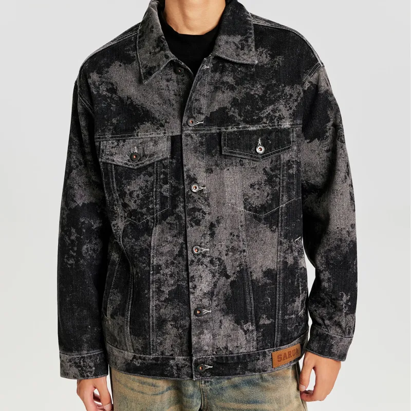 SANTASTIC Denim Jacket Men's Black-2